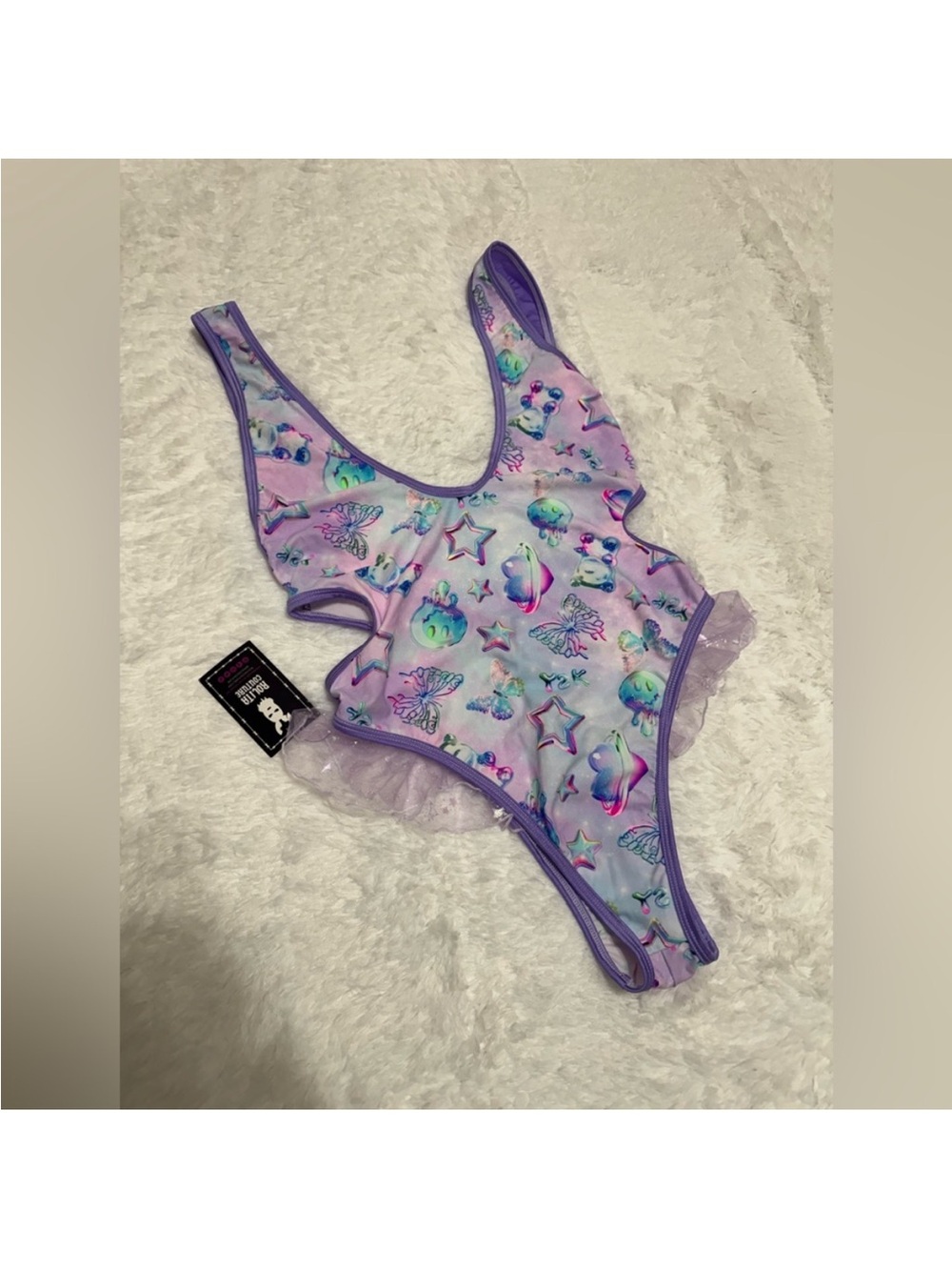 New 3xl purple one piece Swimsuit bodysuit fairy festival rave raver outfit
